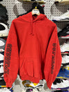 NEW Supreme Collegiate Sleeve Hoodie - Red Size Medium