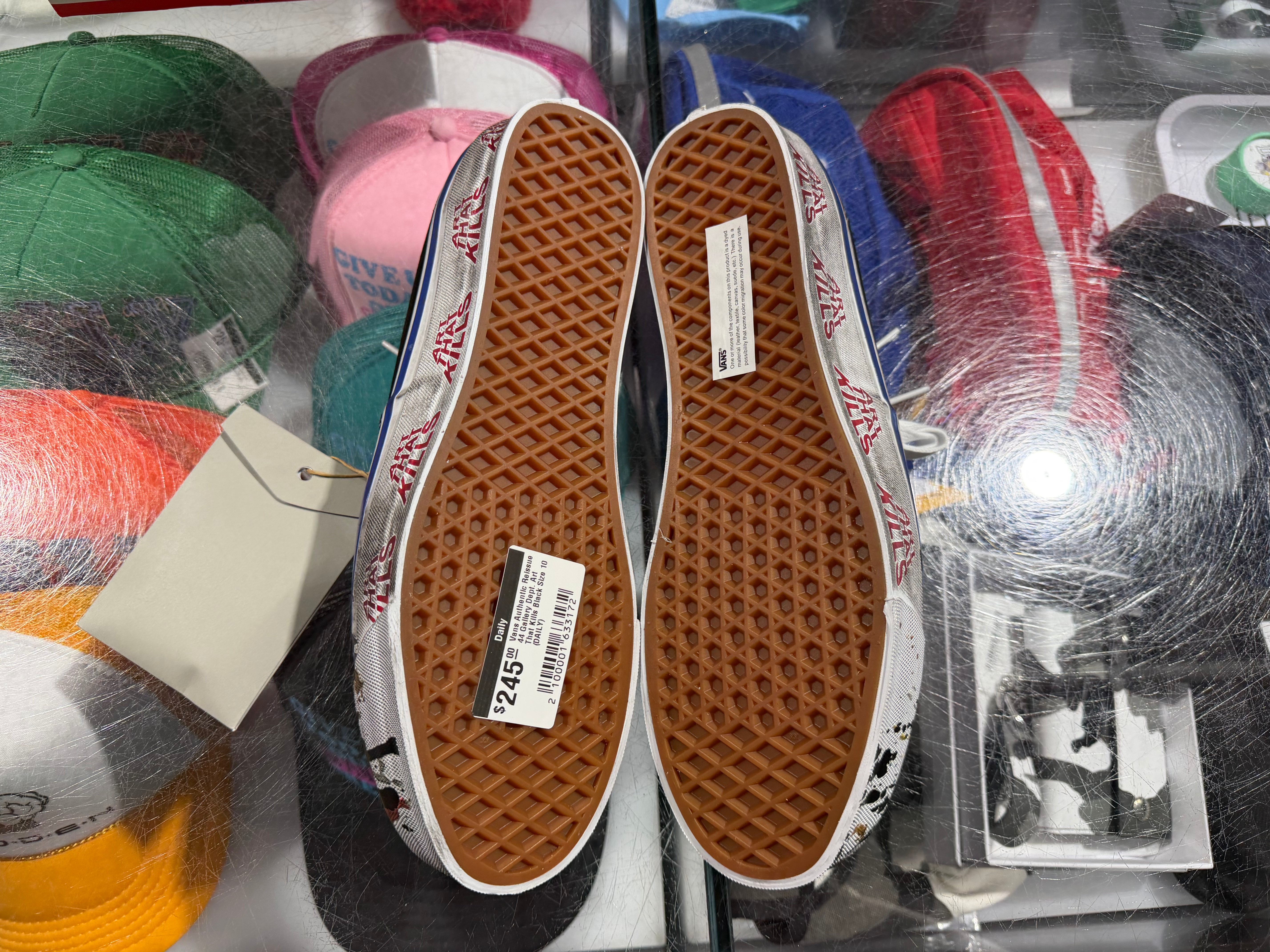 Vans Authentic Reissue 44 Gallery Dept. Art That Kills Black Size 10