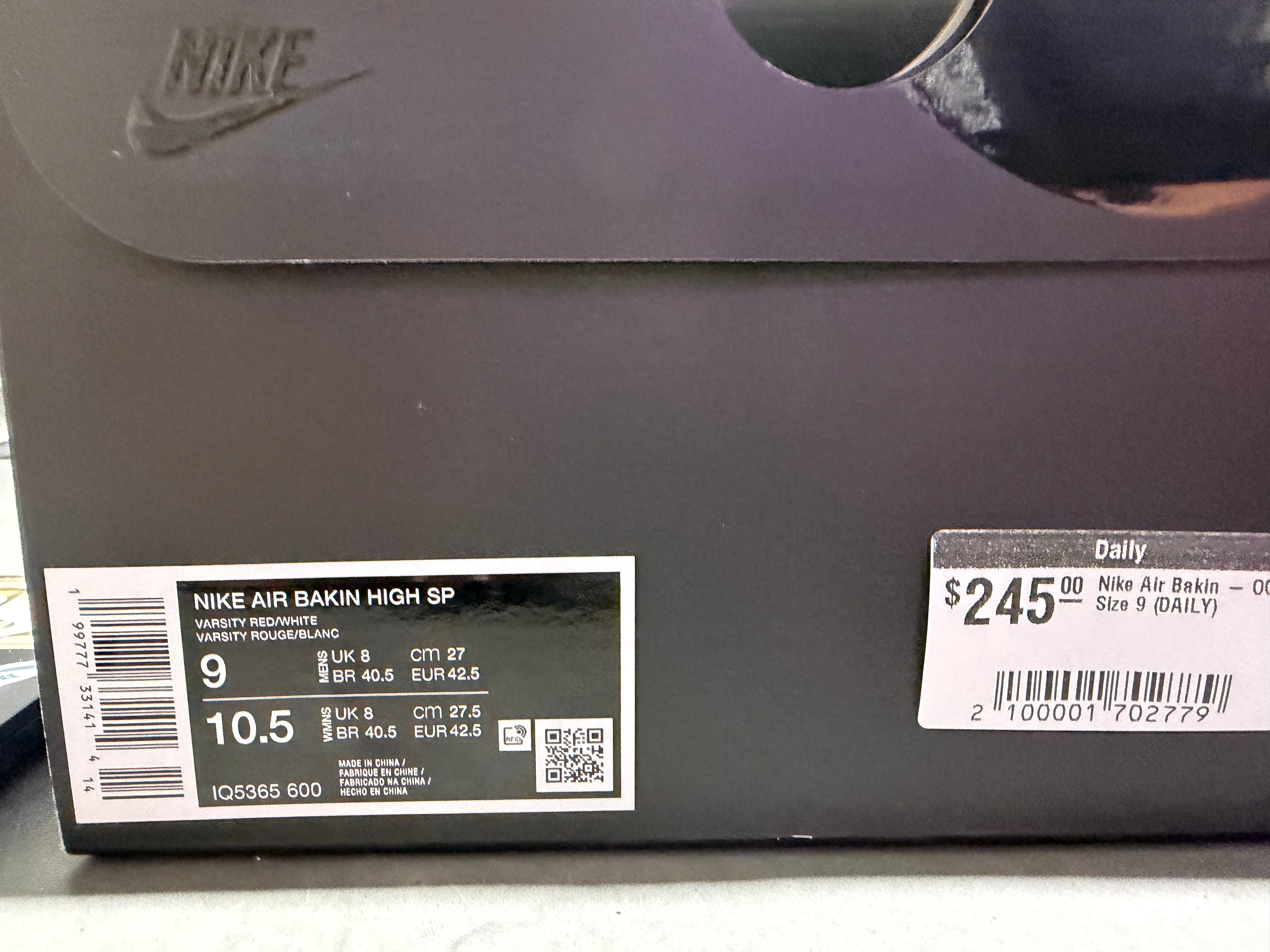 Nike Air Bakin - OG Size 9