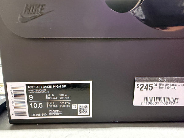 Nike Air Bakin - OG Size 9