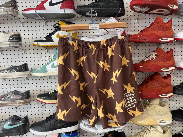 USED Eric Emanuel EE x Bape Shorts - Brown - Size XXL