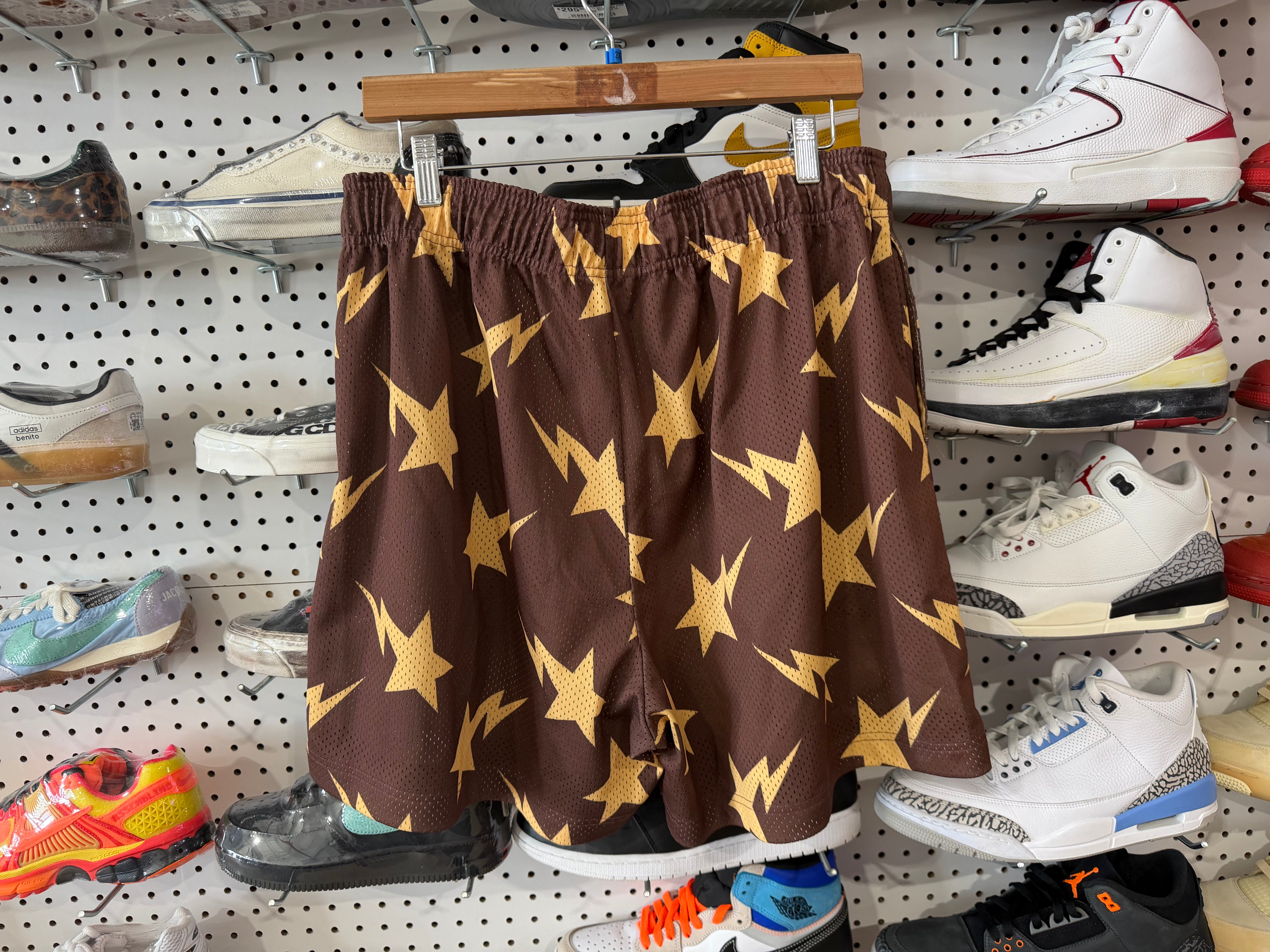 USED Eric Emanuel EE x Bape Shorts - Brown - Size XXL