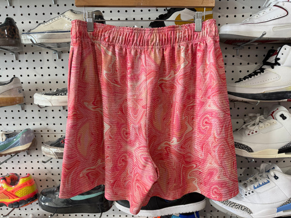 USED Eric Emanuel EE Tie Die Shorts - Pink/Yellow - Size XL