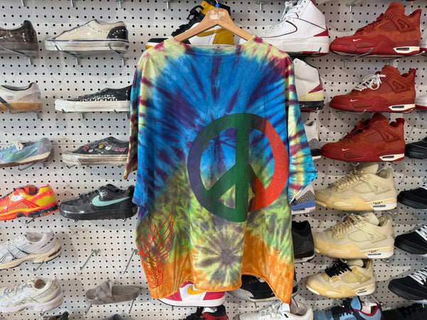 USED Gallery Dept Freak Show Tie Die Tee - Blue Yellow Purple - Size XXL