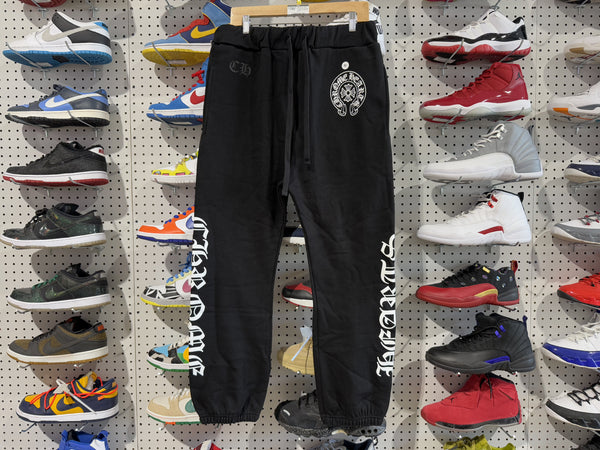 NEW Chrome Hearts Slit Pocket Sweatpants - Black Size Medium