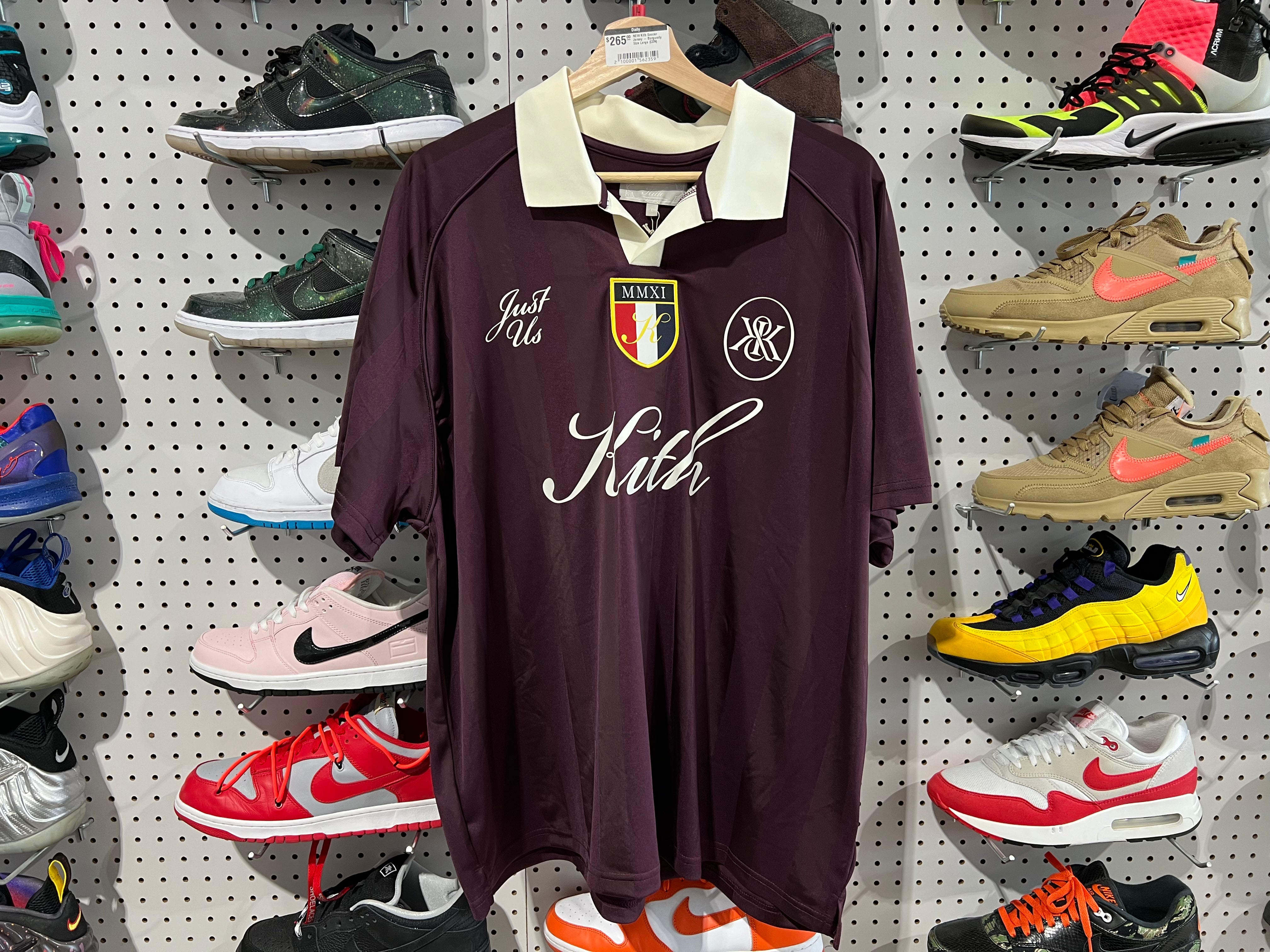 NEW Kith Soccer Jersey - Burgundy Size Large