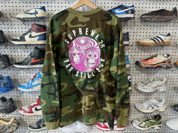 NEW Supreme Monkey LS Tee - Camo Size XL