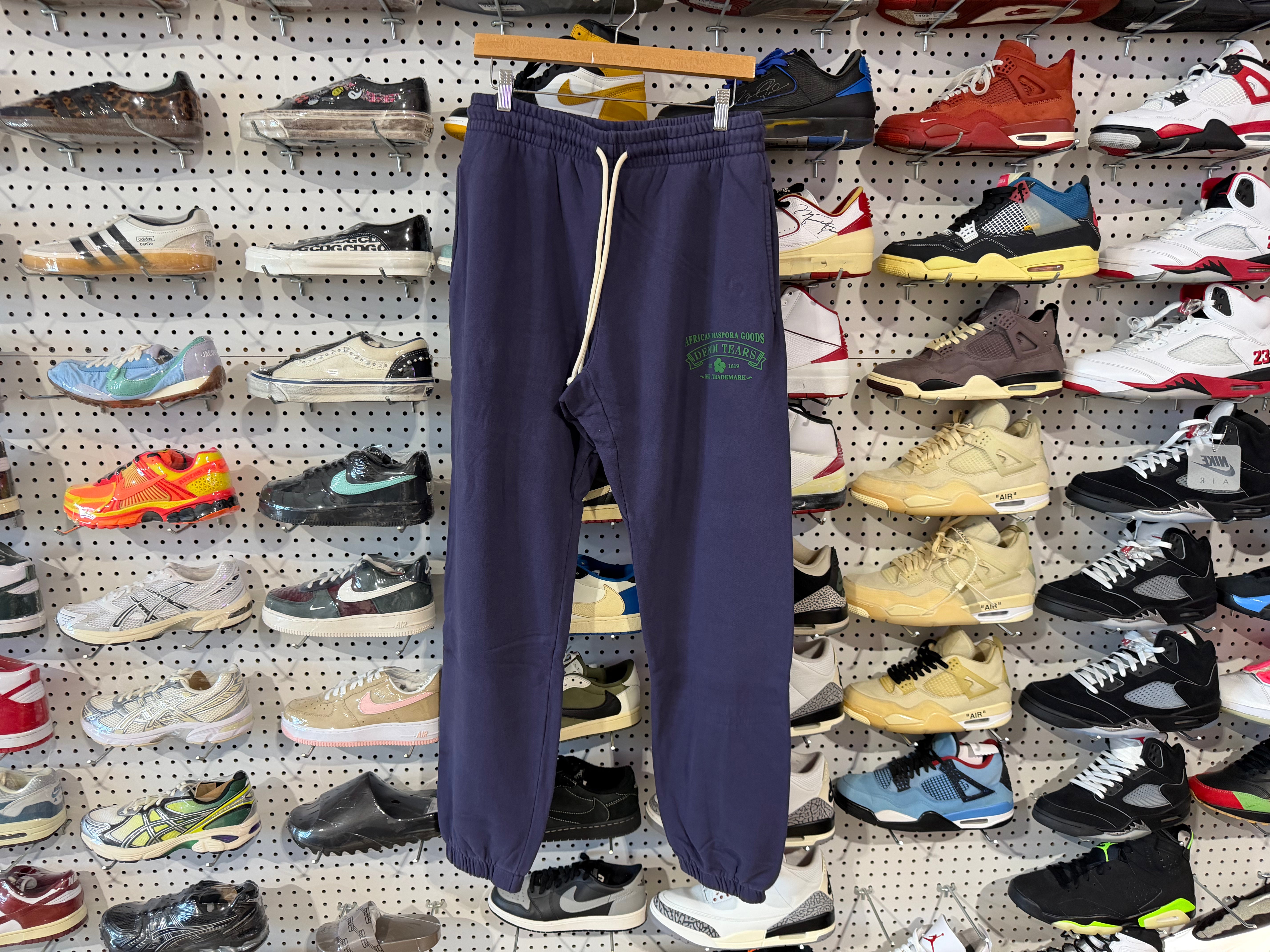 NEW Denim Tears Crest Sweatpants - Purple Size Large