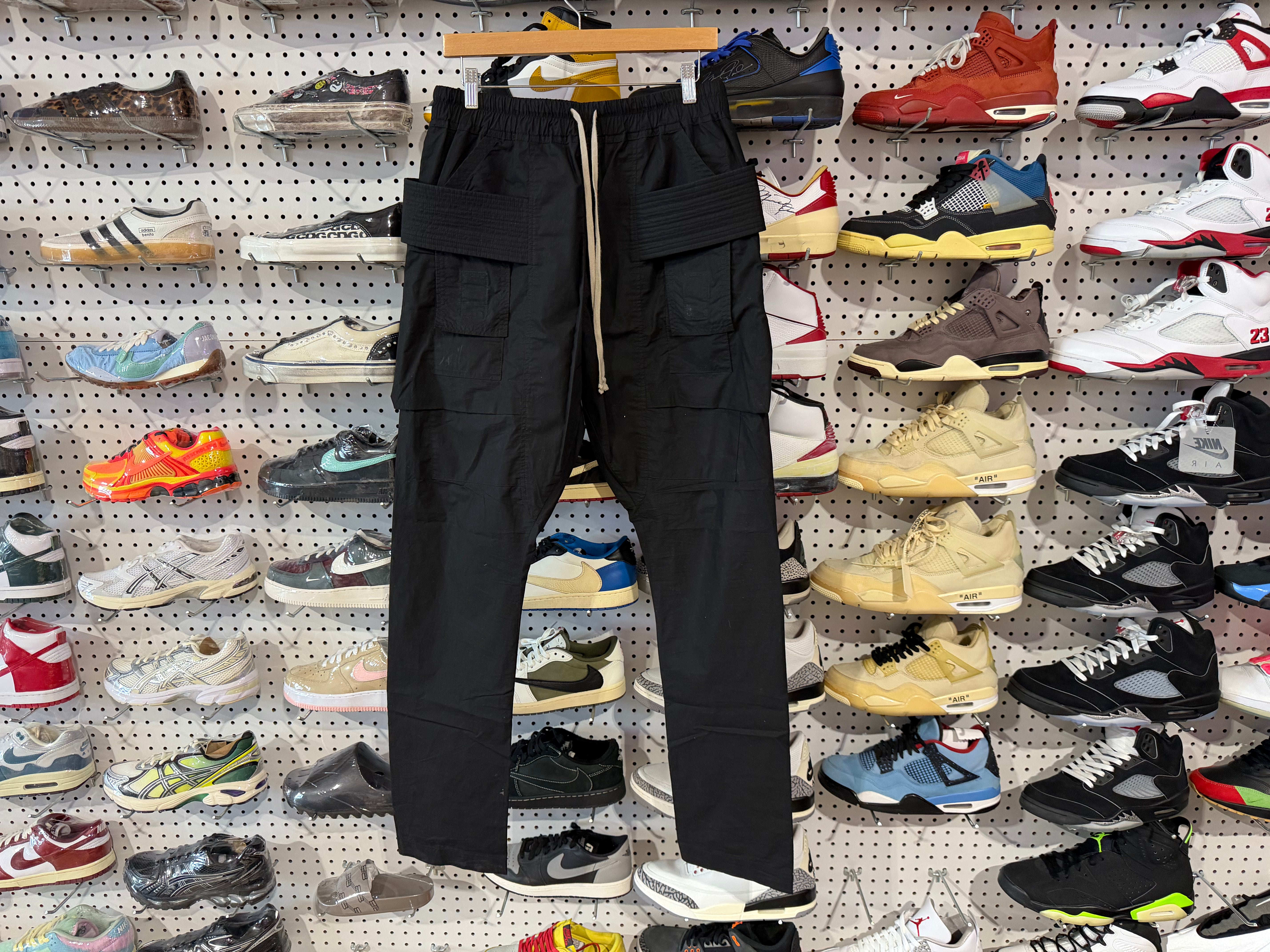 USED Rick Owens DRKSHDW Creatch Cargo Pants - Black Size Medium