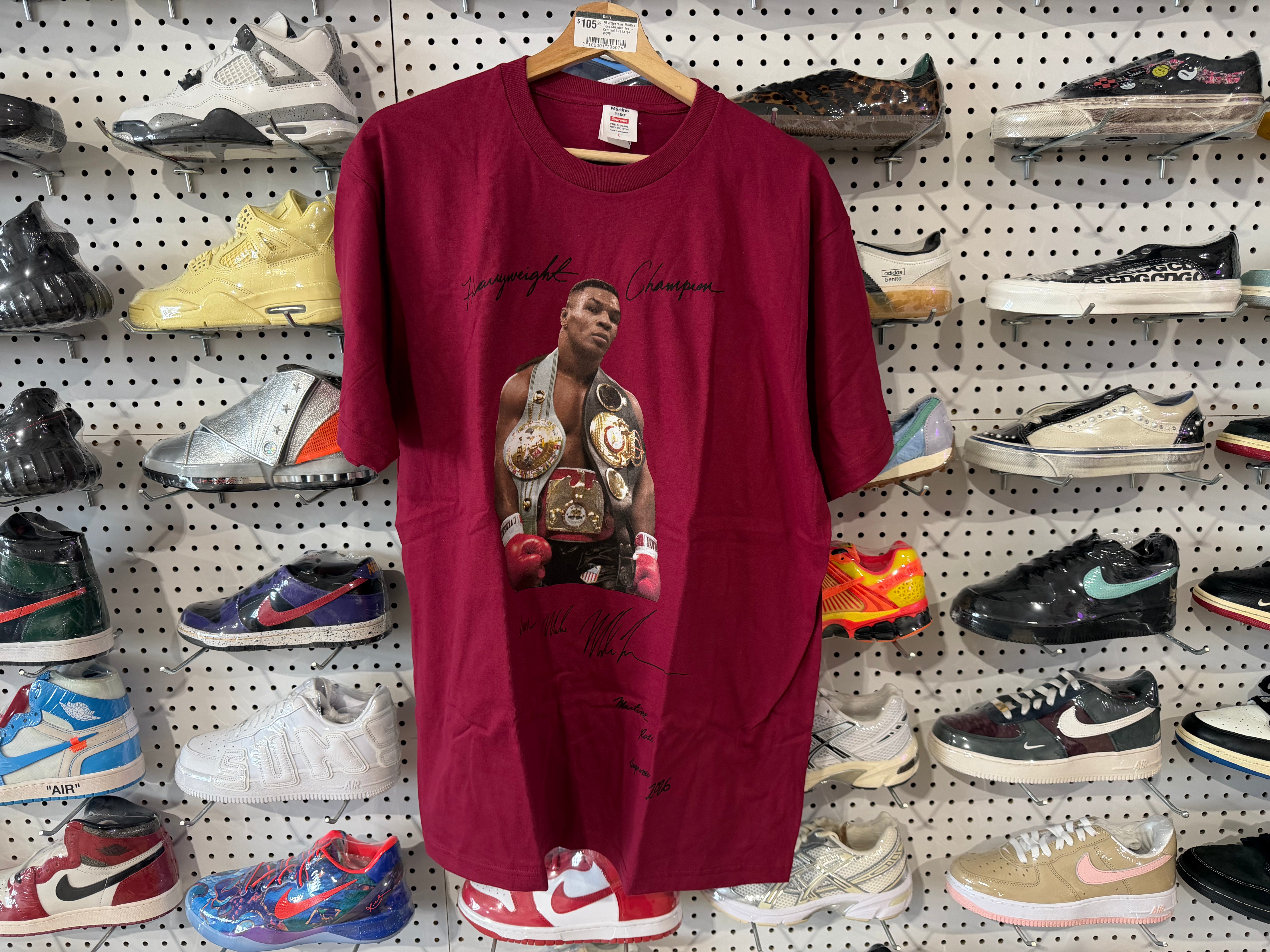 NEW Supreme Martine Rose Chamion Tee - Cardinal Size Large