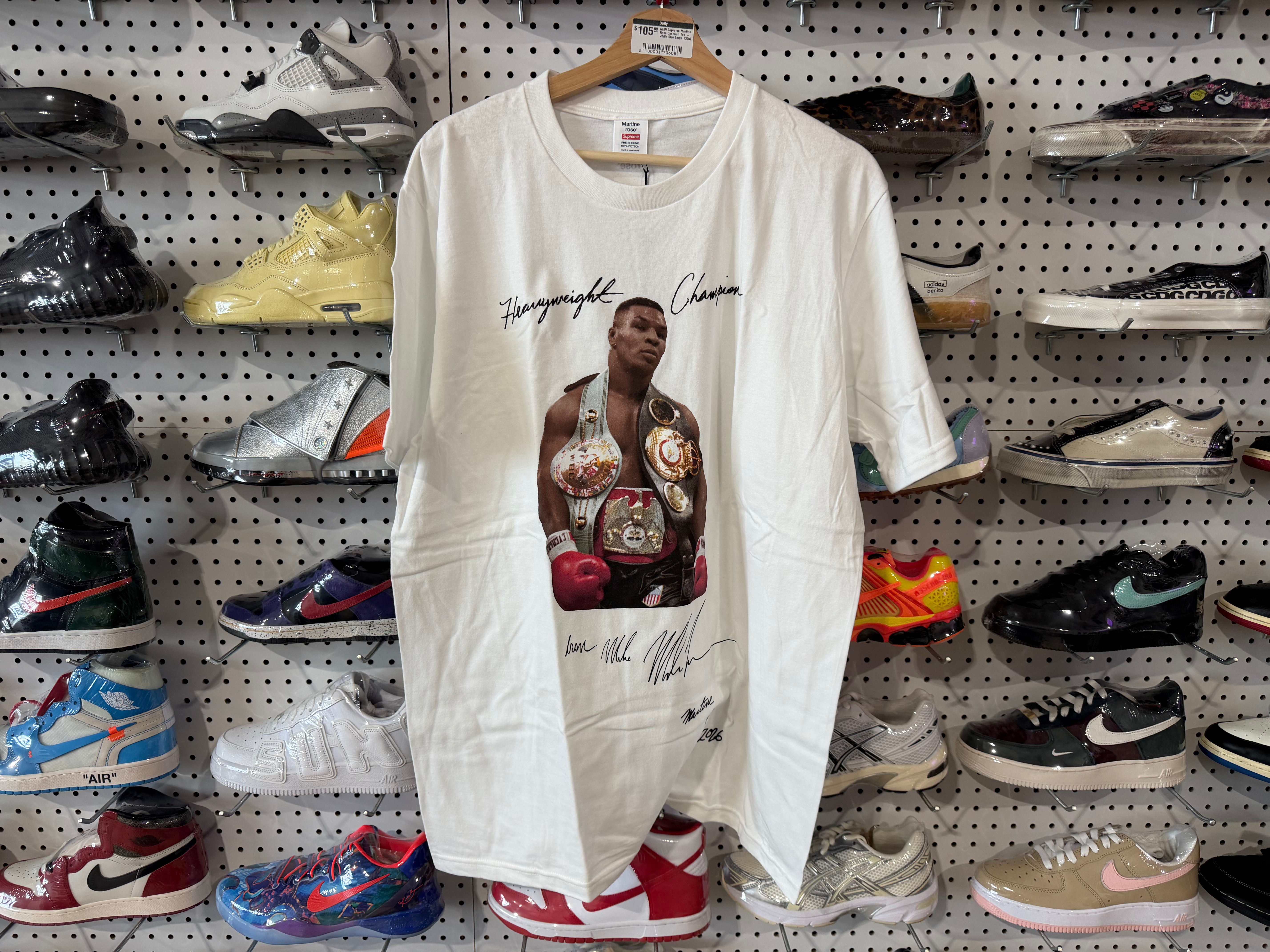 NEW Supreme Martine Rose Chamion Tee - White Size Large