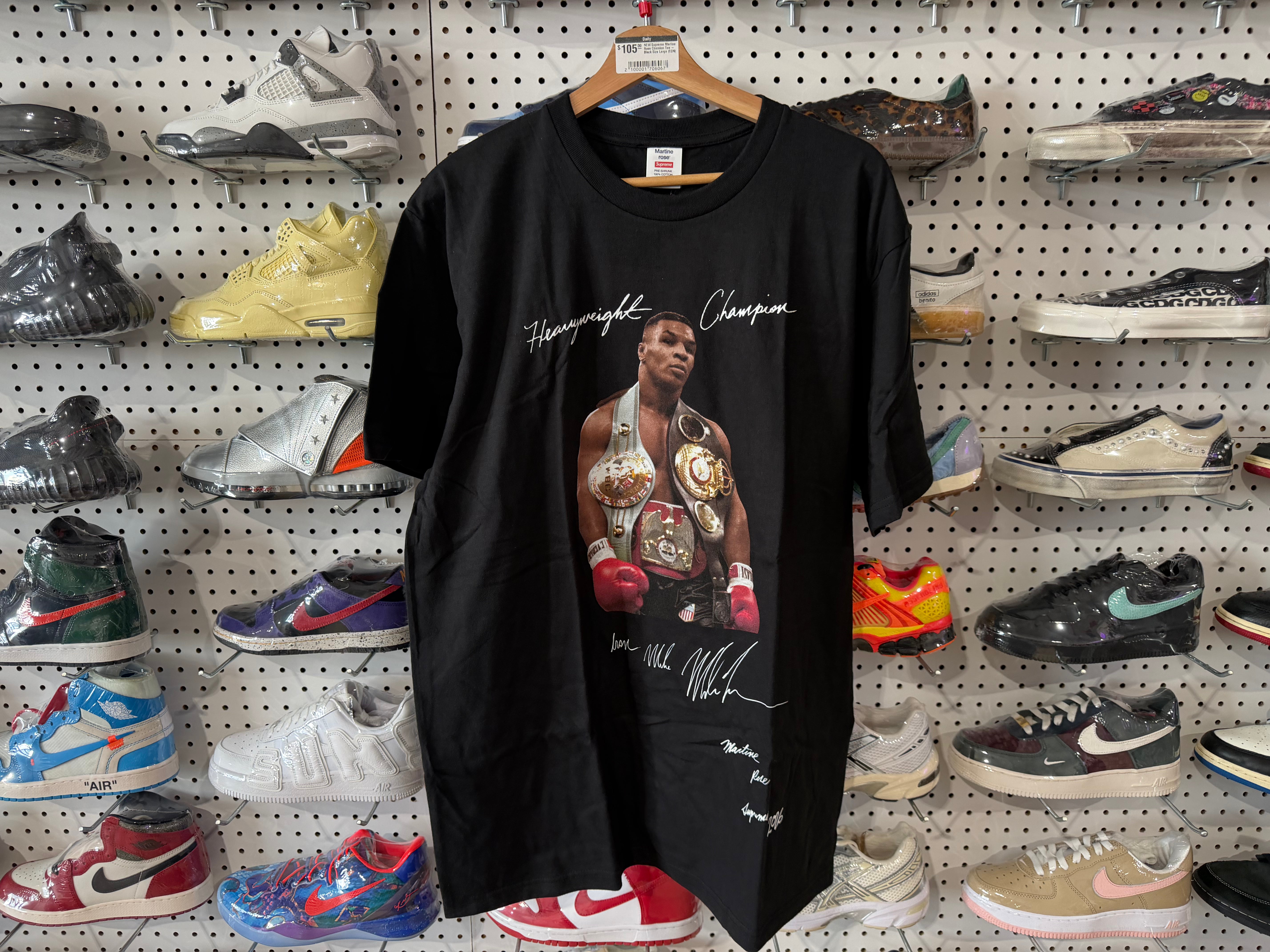 NEW Supreme Martine Rose Chamion Tee - Black Size Large