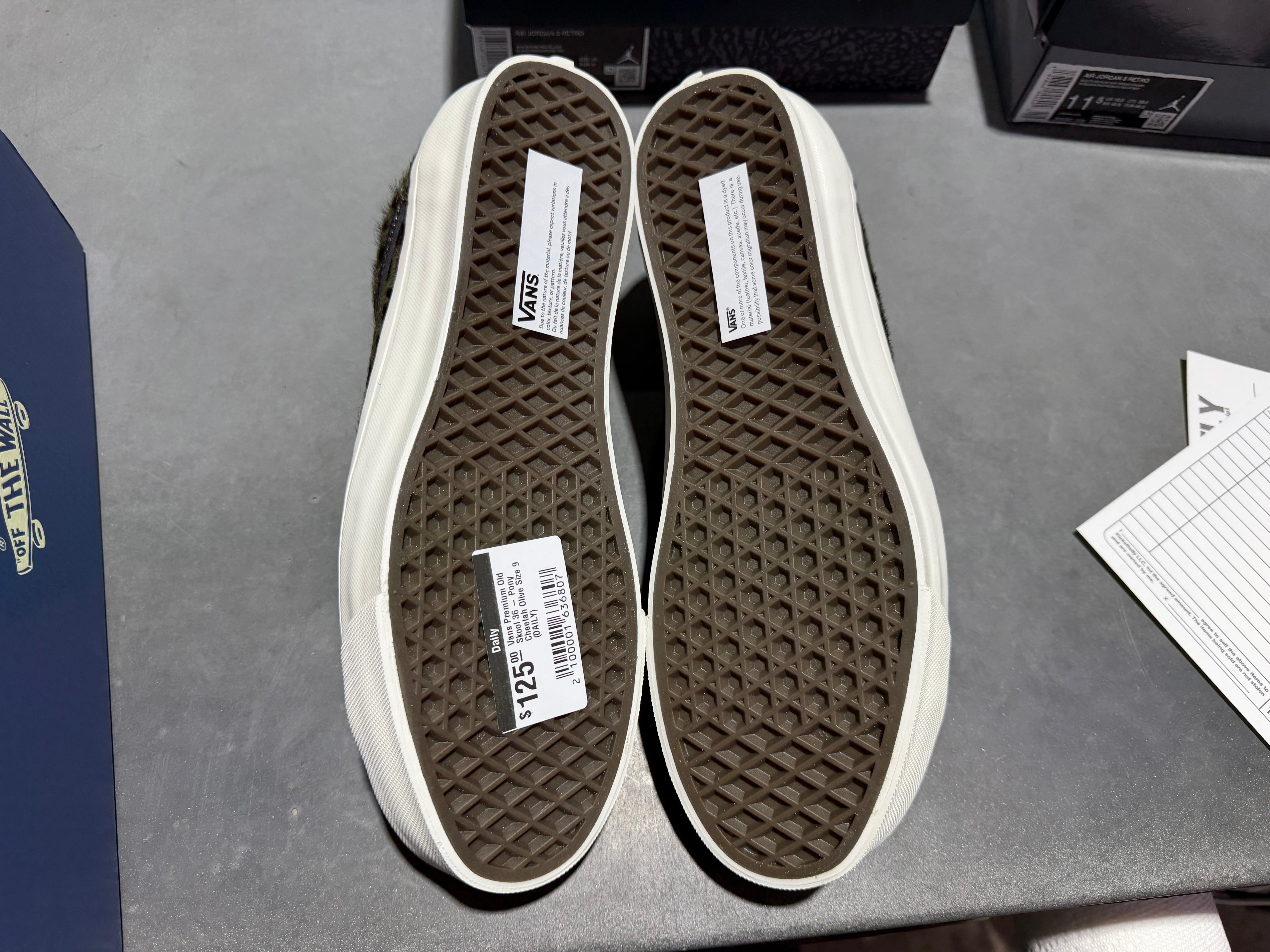 Vans Premium Old Skool 36 - Pony Cheetah Olive Size 11.5