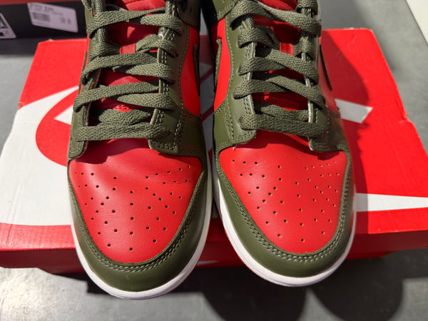 Nike Dunk Low - Mystic Red Cargo Khaki Size 7.5