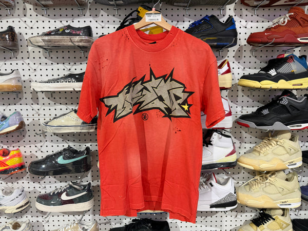 Hellstar Cracked Print Tee - Red Size Small