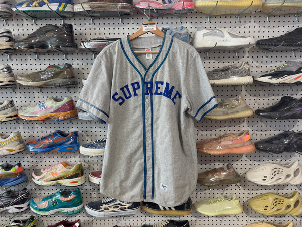 USED Supreme SS10 Baseball Jersey - Grey Size XL