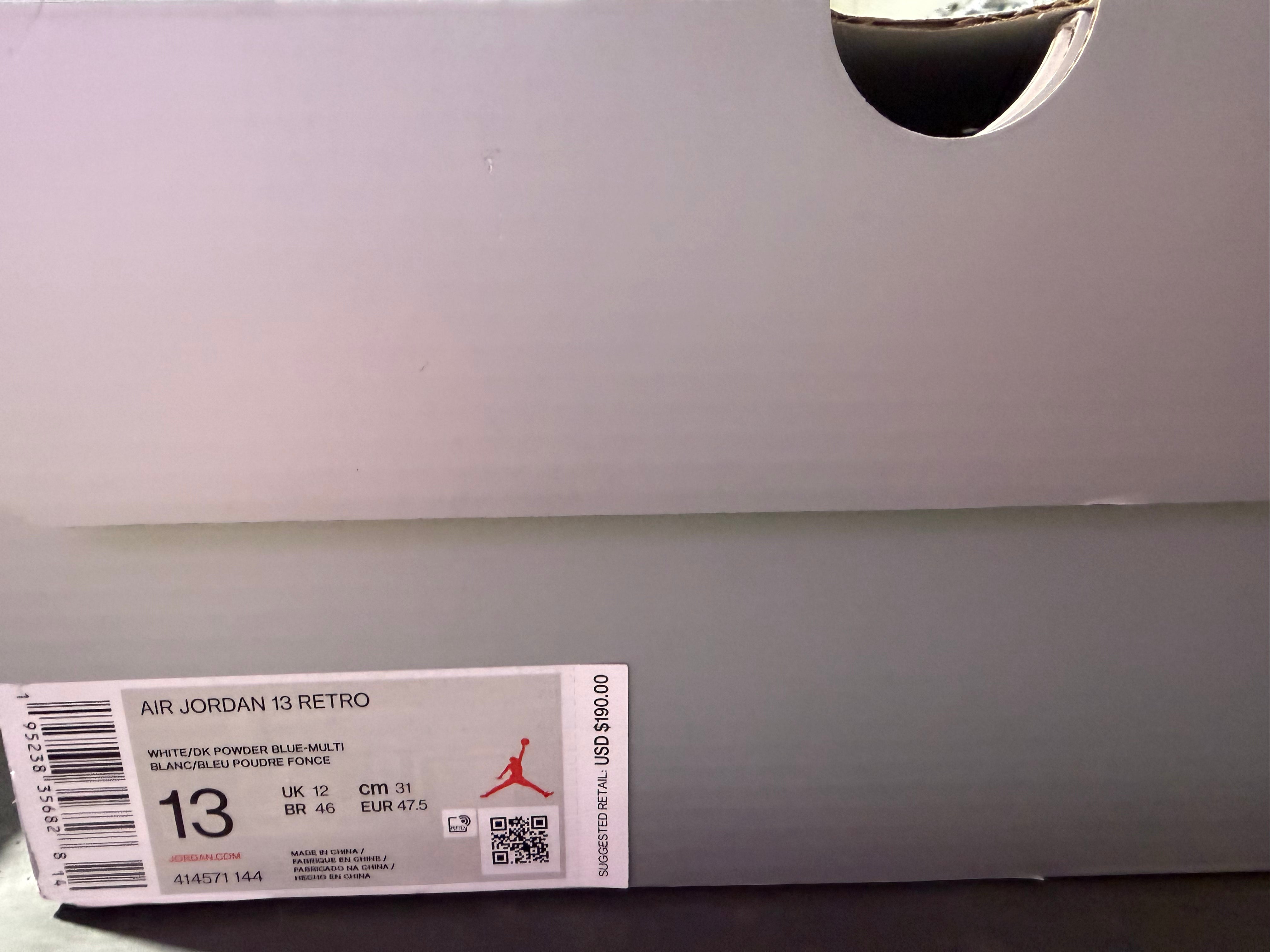 Air Jordan 13 Retro - Obsidian Powder Blue White Size 13