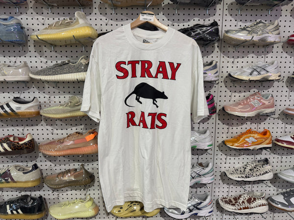 NEW Stray Rats Logo Tee - White Size Large
