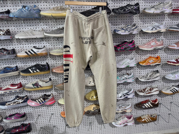 NEW Saint Michael x VLONE V Cross Sweatpants - Natural Size Medium