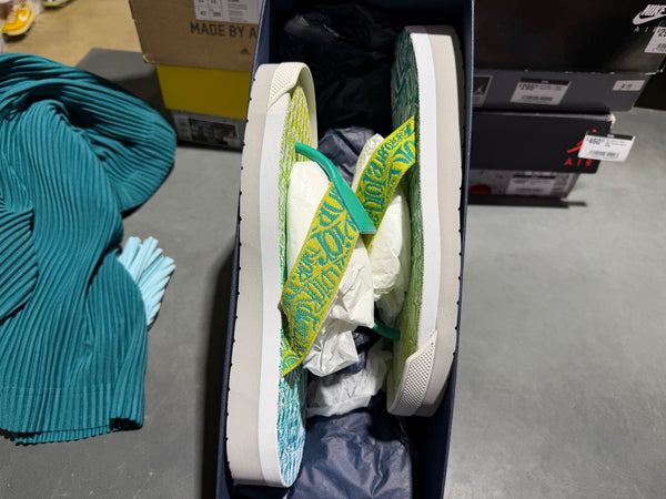 Dior x Stussy Slides - White/Green Size 42 / US 9