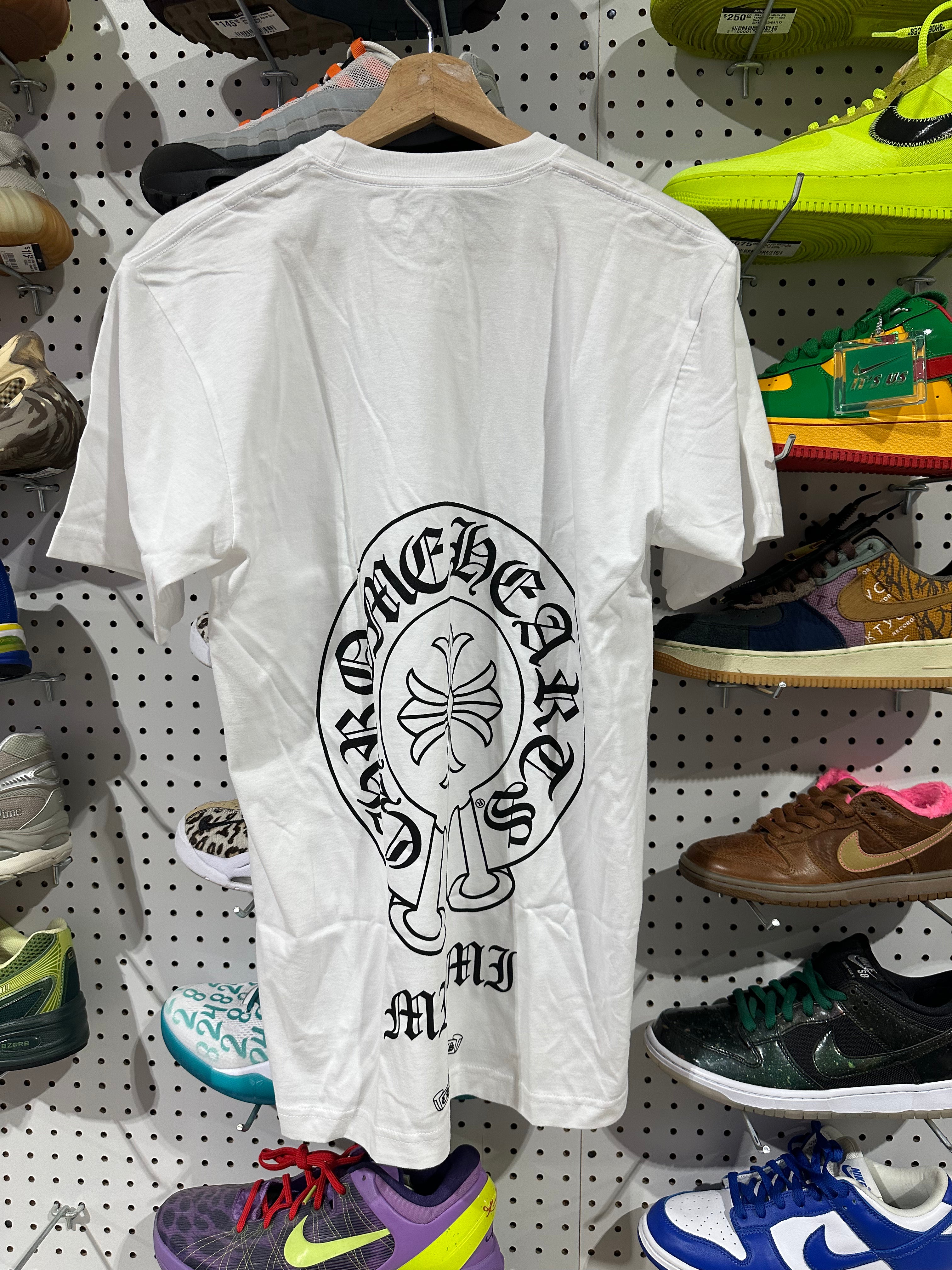 NEW Chrome Hearts Horse Shoe Miami Pocket Tee - White Size Medium