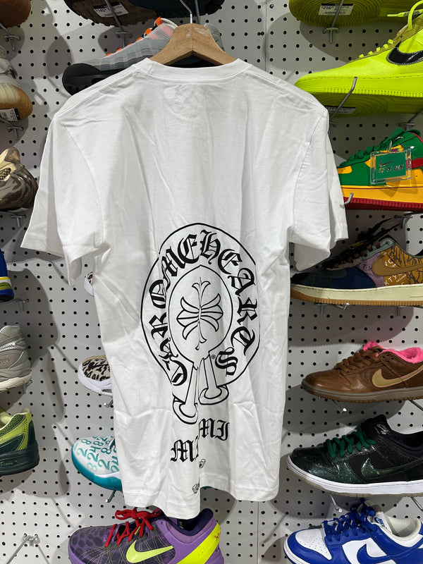 NEW Chrome Hearts Horse Shoe Miami Pocket Tee - White Size Medium