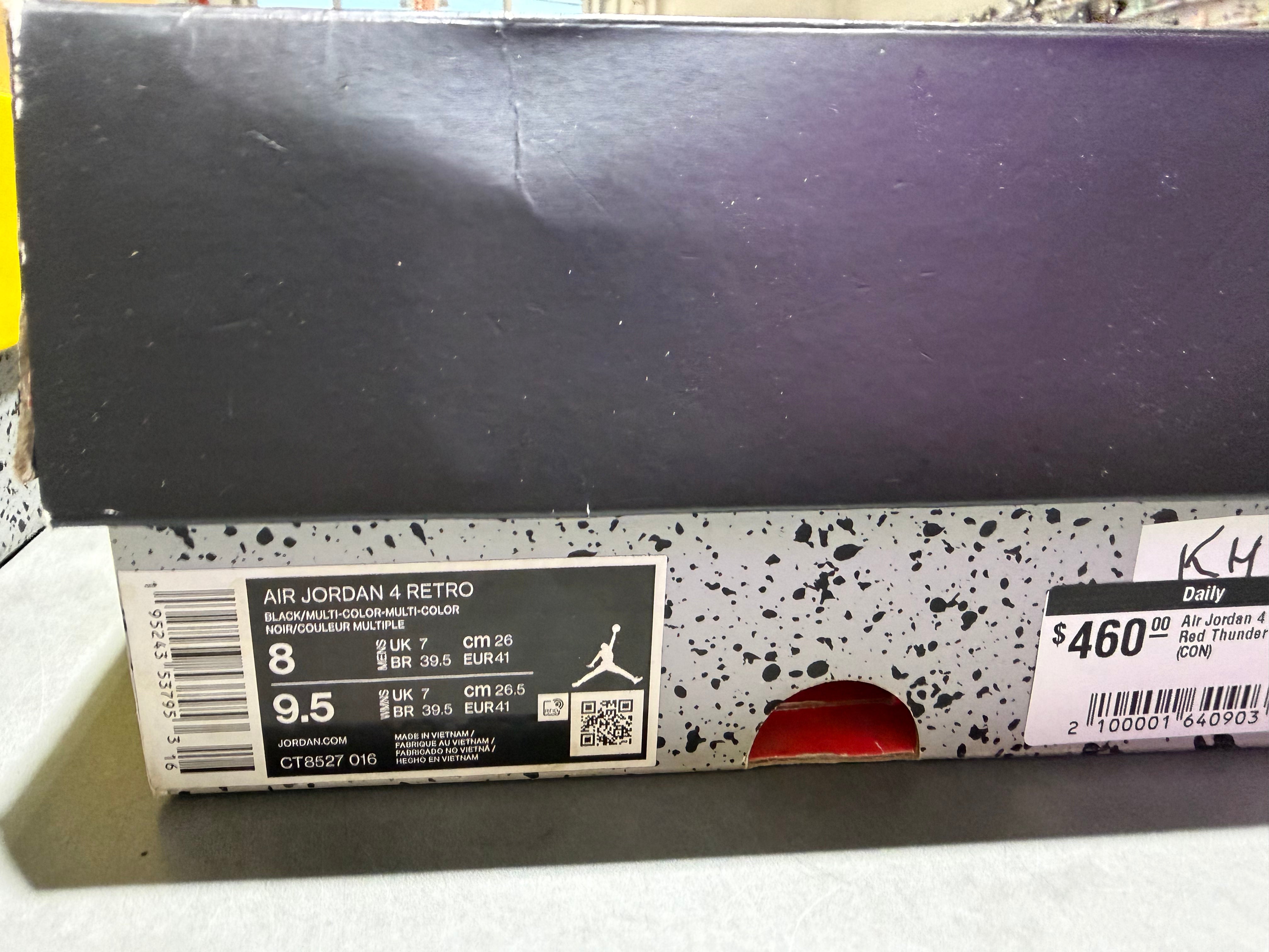 Air Jordan 4 Retro - Red Thunder Size 8