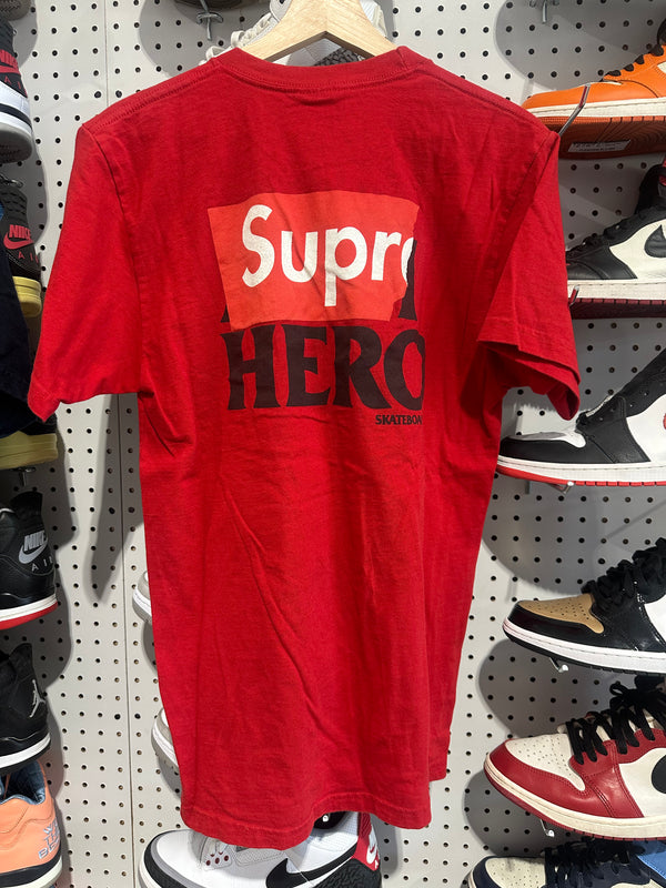 USED Supreme x Anti Hero Pocket Tee - Red Size Medium