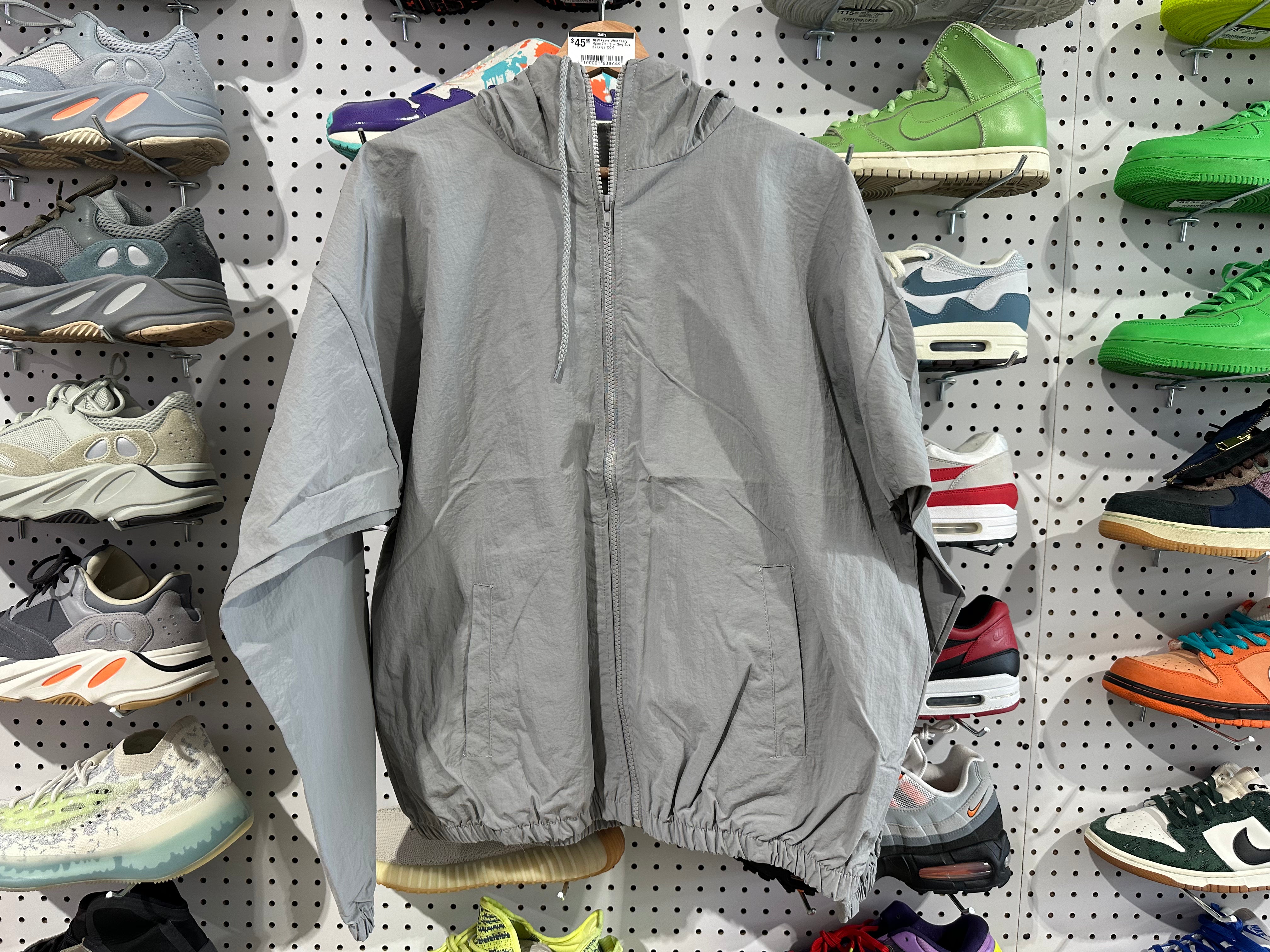 NEW Kanye West Yeezy Nylon Zip Up - Grey Size 2 / Large