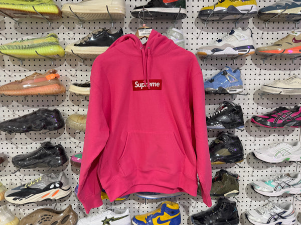 NEW Supreme Box Logo Hooded Sweatshirt - Magenta Size Small