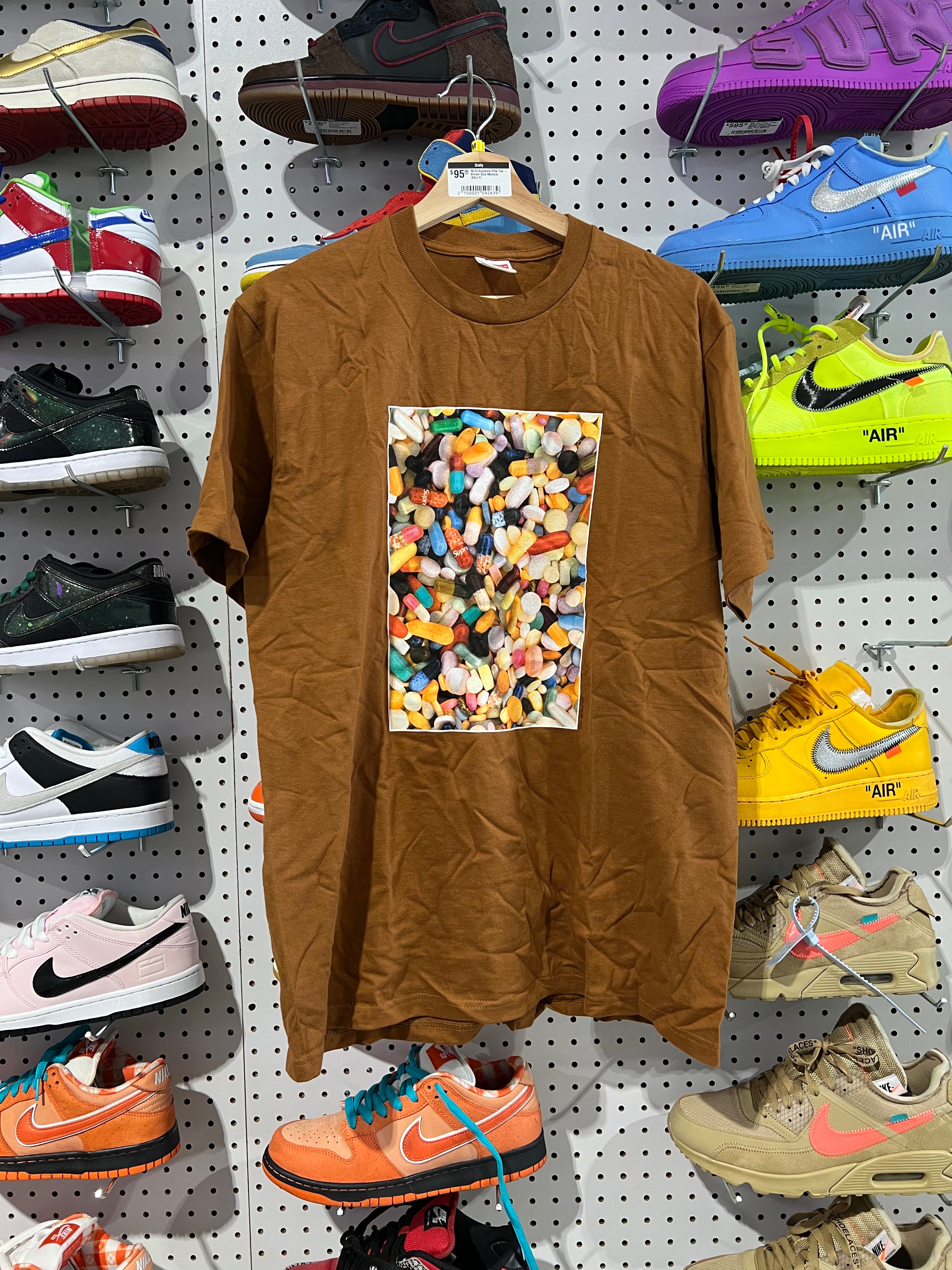 NEW Supreme Pills Tee - Brown Size Medium