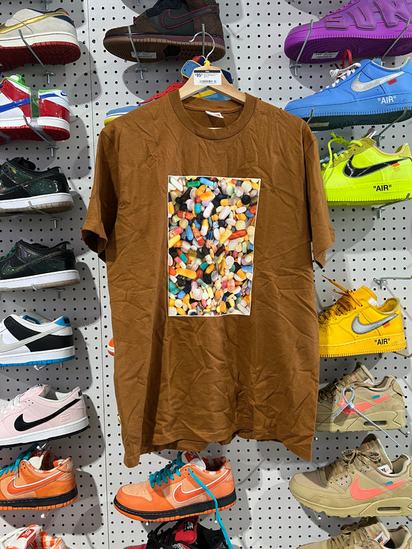 NEW Supreme Pills Tee - Brown Size Medium