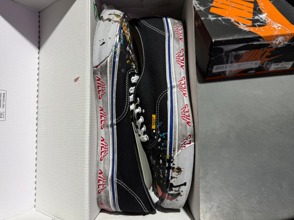 Vans OTW Authentic 44 x Gallery Dept - Black / Paint Splatter Size 13