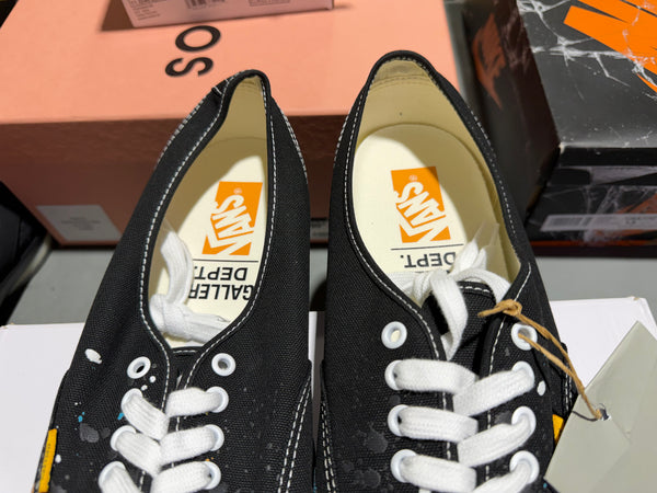 Vans OTW Authentic 44 x Gallery Dept - Black / Paint Splatter Size 12