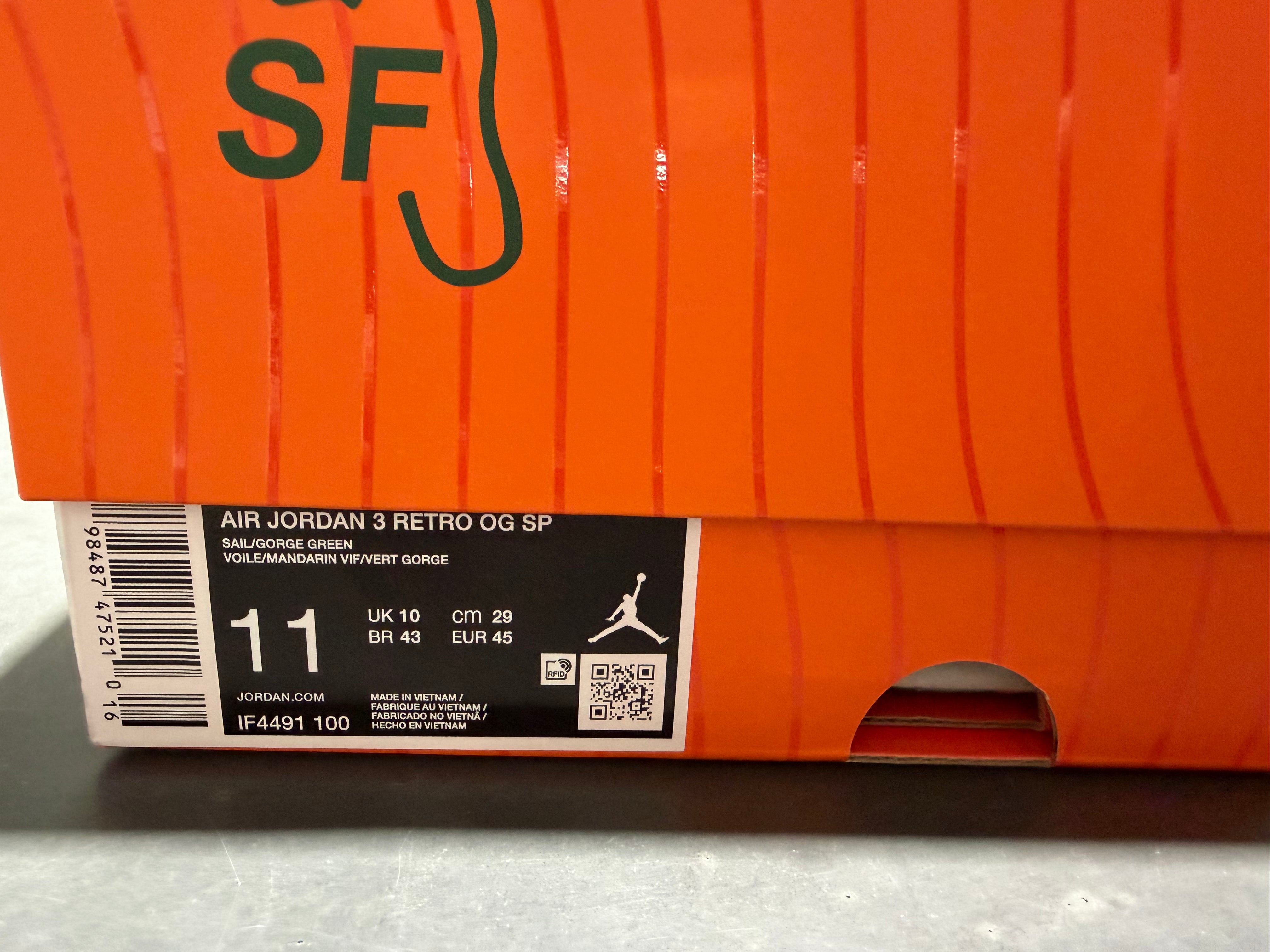 Air Jordan 3 Retro OG SP - SoleFly Size 11