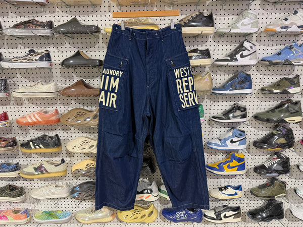 NEW Kapital 11.5oz Denim Jumbo Monkey Pants - Indigo Size 2/Medium