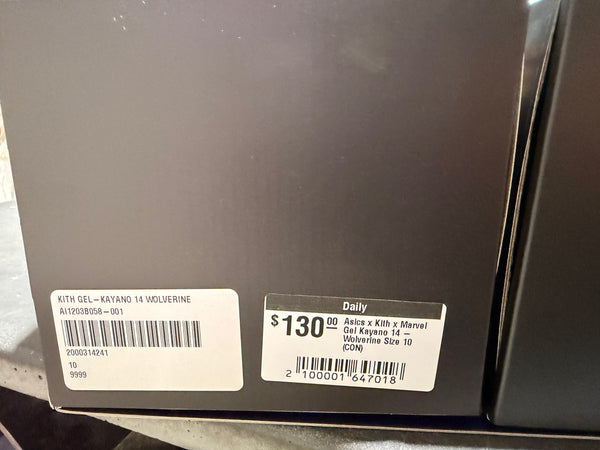 Asics x Kith x Marvel Gel Kayano 14 - Wolverine Size 10