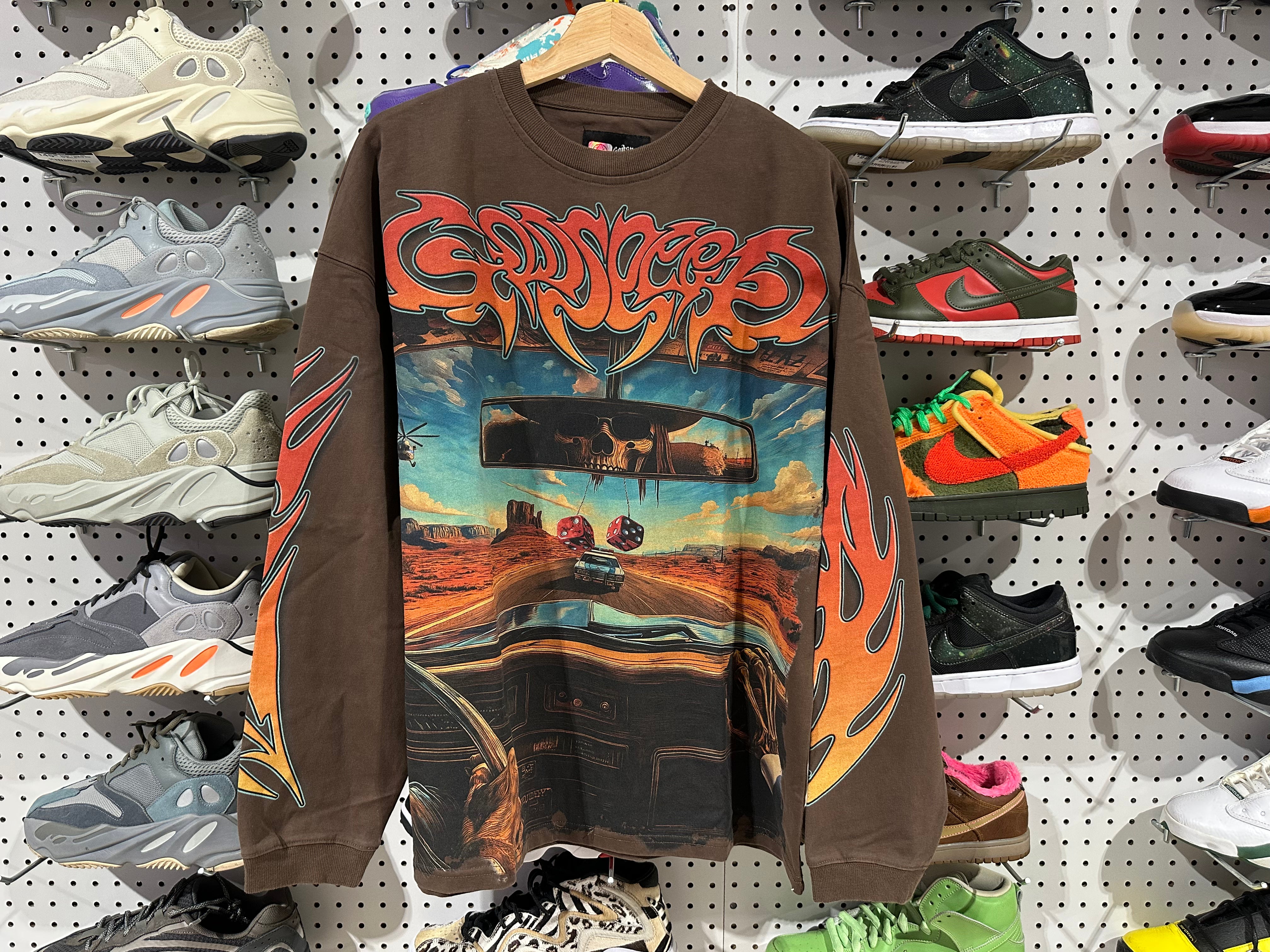 NEW Godspeed On The Run L/S Tee - Brown Size M