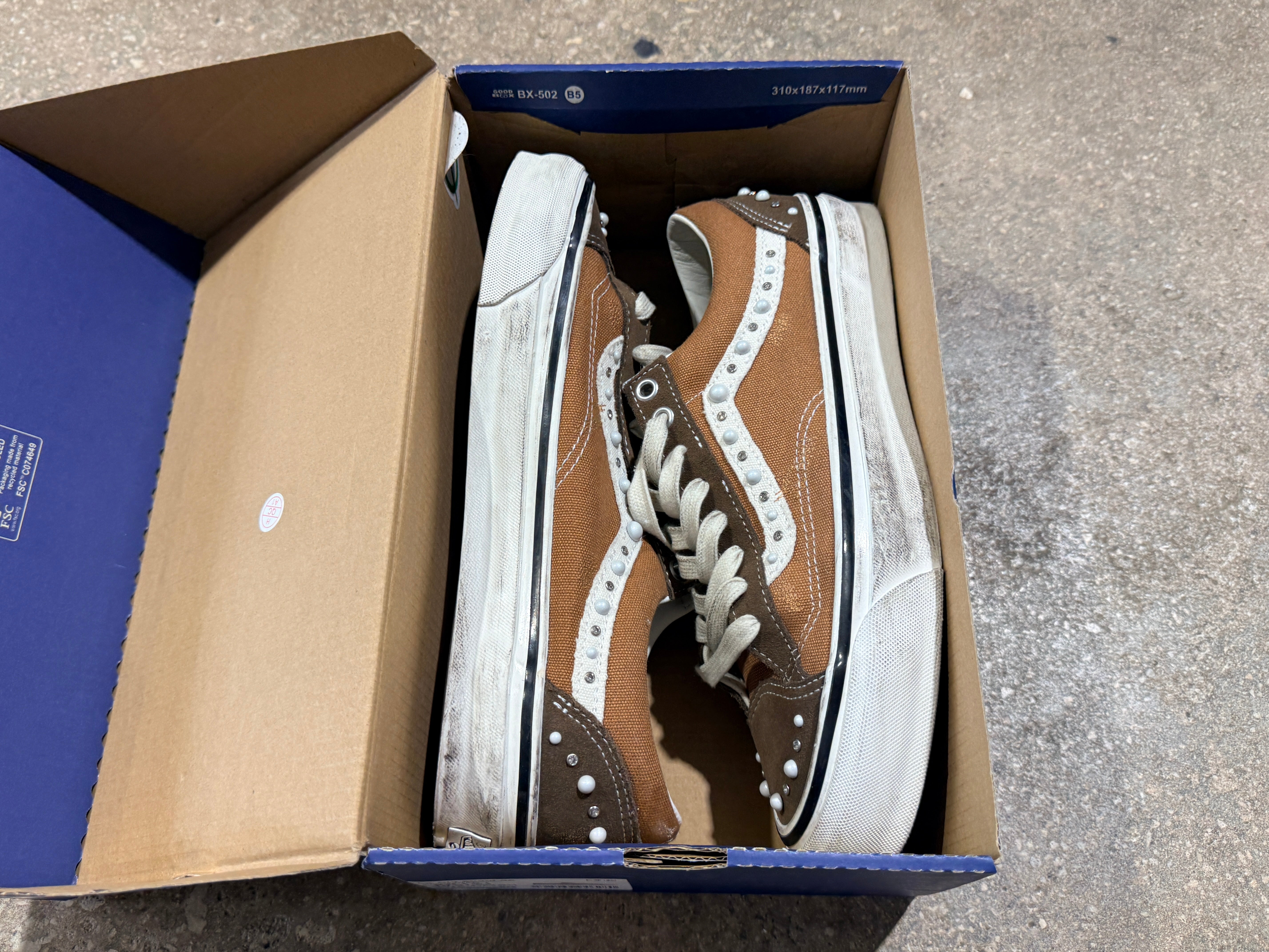 Vans LX Old Skool 36 - Pearlized Pack/Vintage Cocoa Brown Size 9