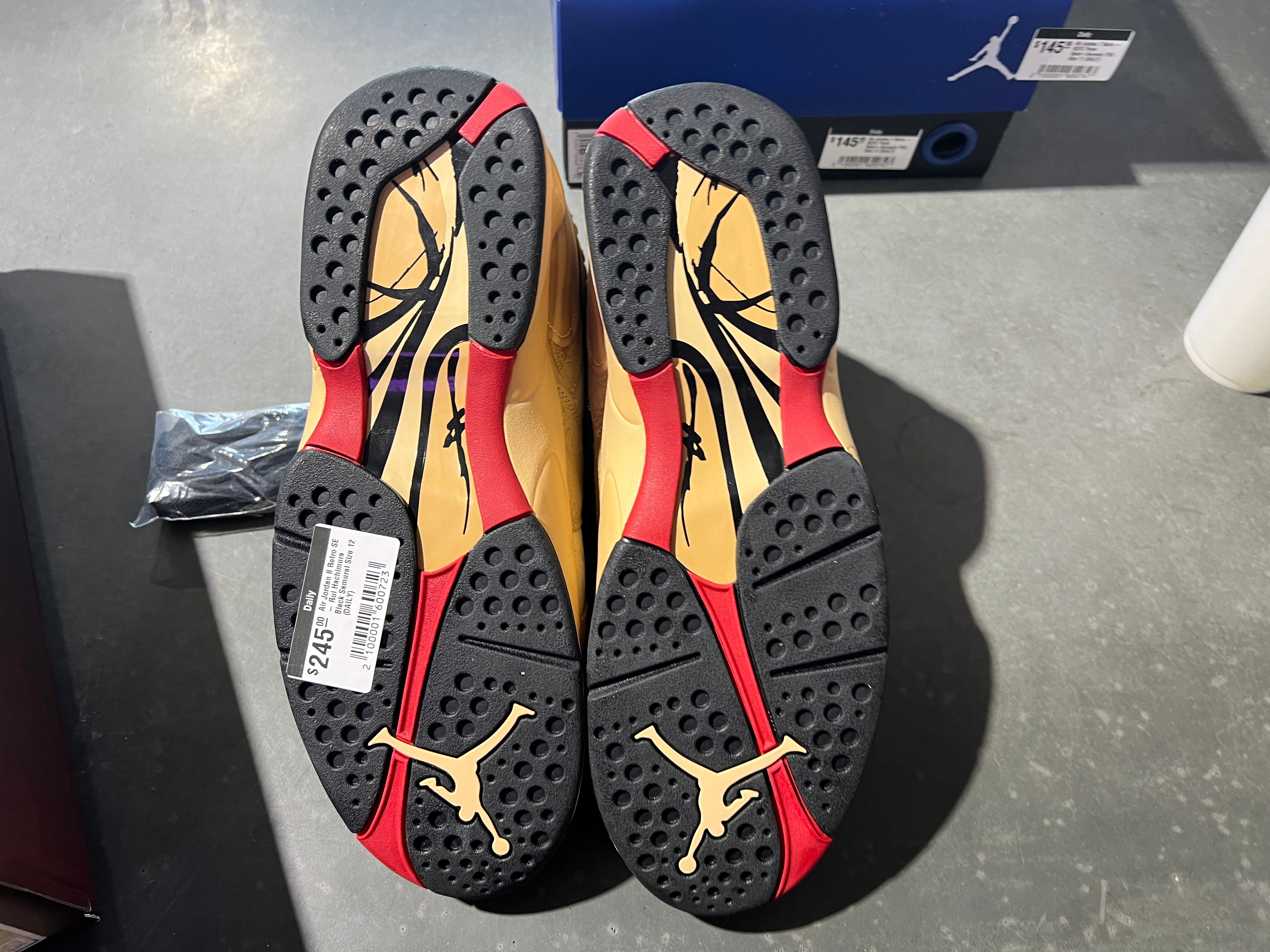 Air Jordan 8 Retro SE - Rui Hachimura Black Samurai Size 12