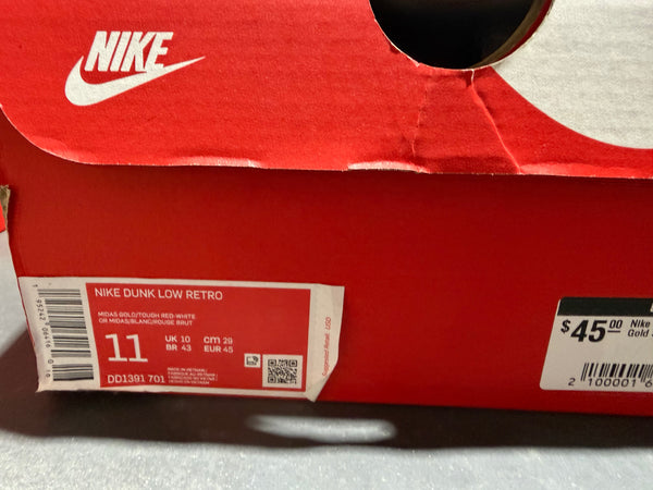 Nike Dunk Low - Midas Gold Size 11