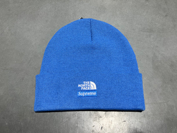 NEW Supreme x TNF Beanie - Blue