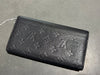 CLEAN Louis Vuitton Monogram Empreinte Leather Sarah Wallet - Black