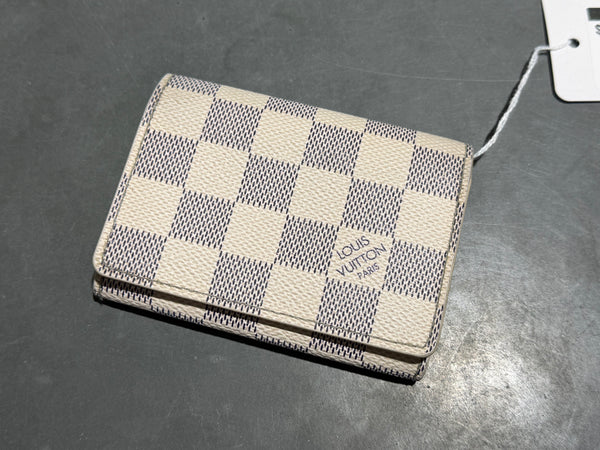 Clean Louis Vuitton Damier Canvas Card Holder - Azur