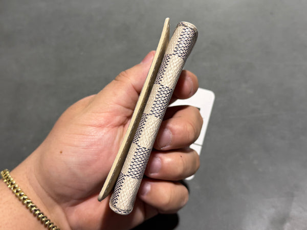 Clean Louis Vuitton Damier Canvas Card Holder - Azur