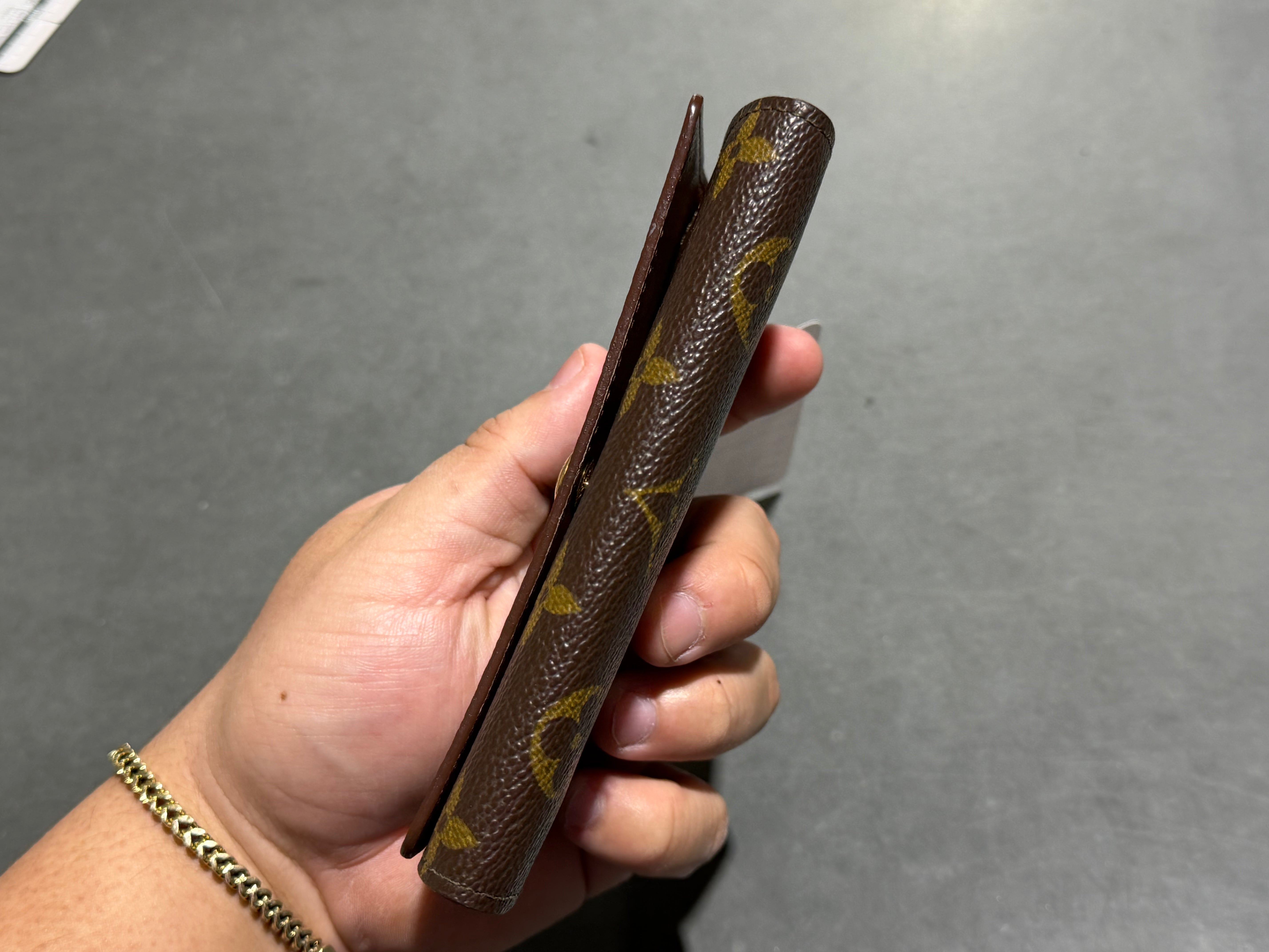 Clean Louis Vuitton Monogram Porte-Monnaie Tresor Wallet - Brown