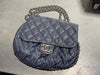 Preloved 2016 Chanel Chain Around Crossbody  Leather Flap Bag - Navy