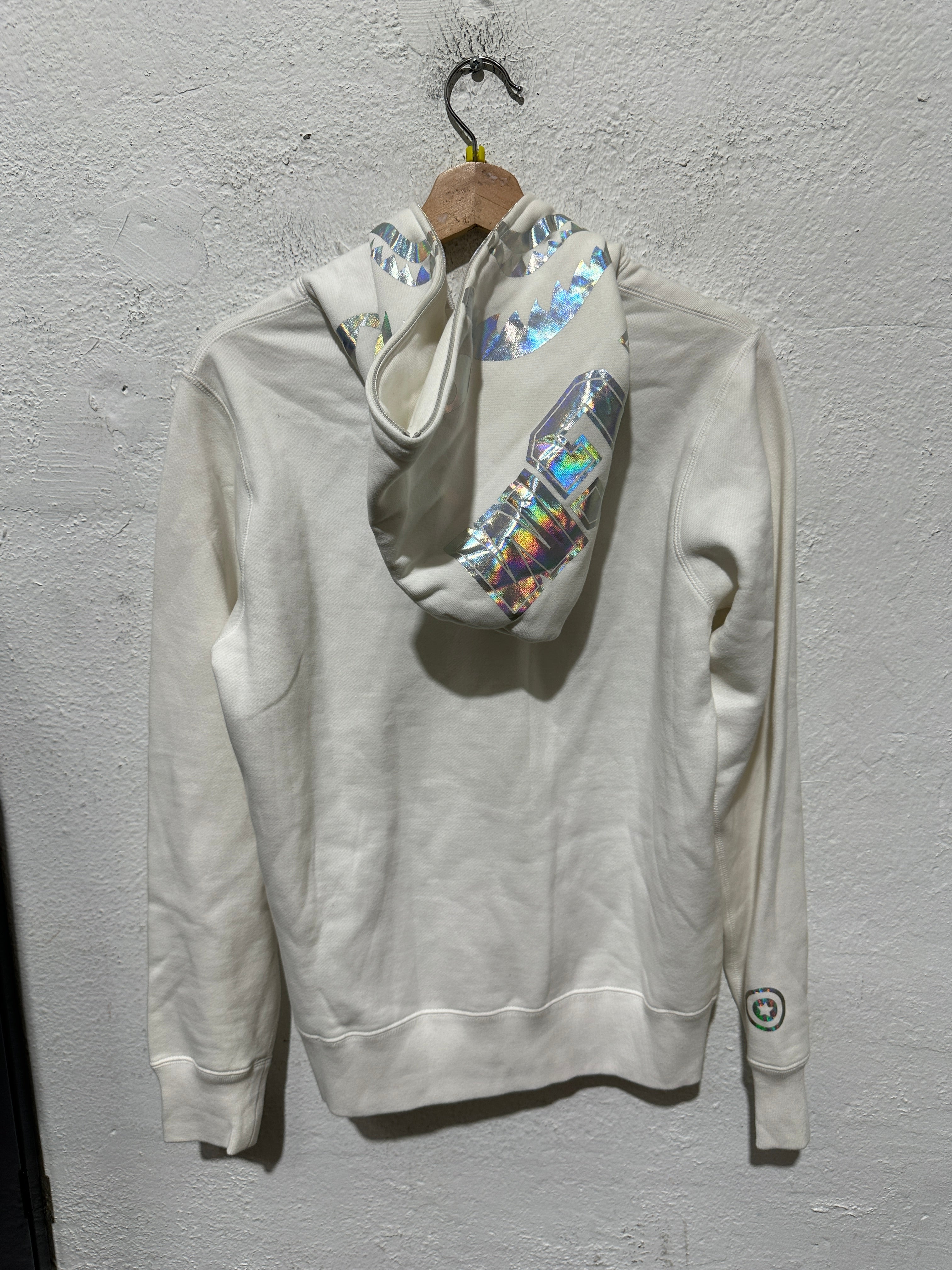 Bape Shark Hoodie - White Size Medium