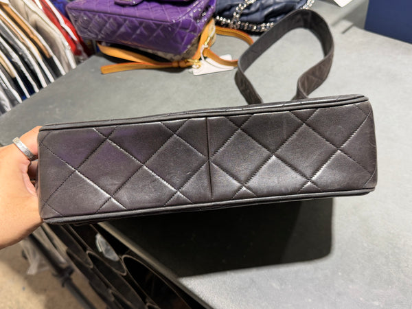 VTG Chanel Quilted Lambskin Shoulder Flap Bag - Brown