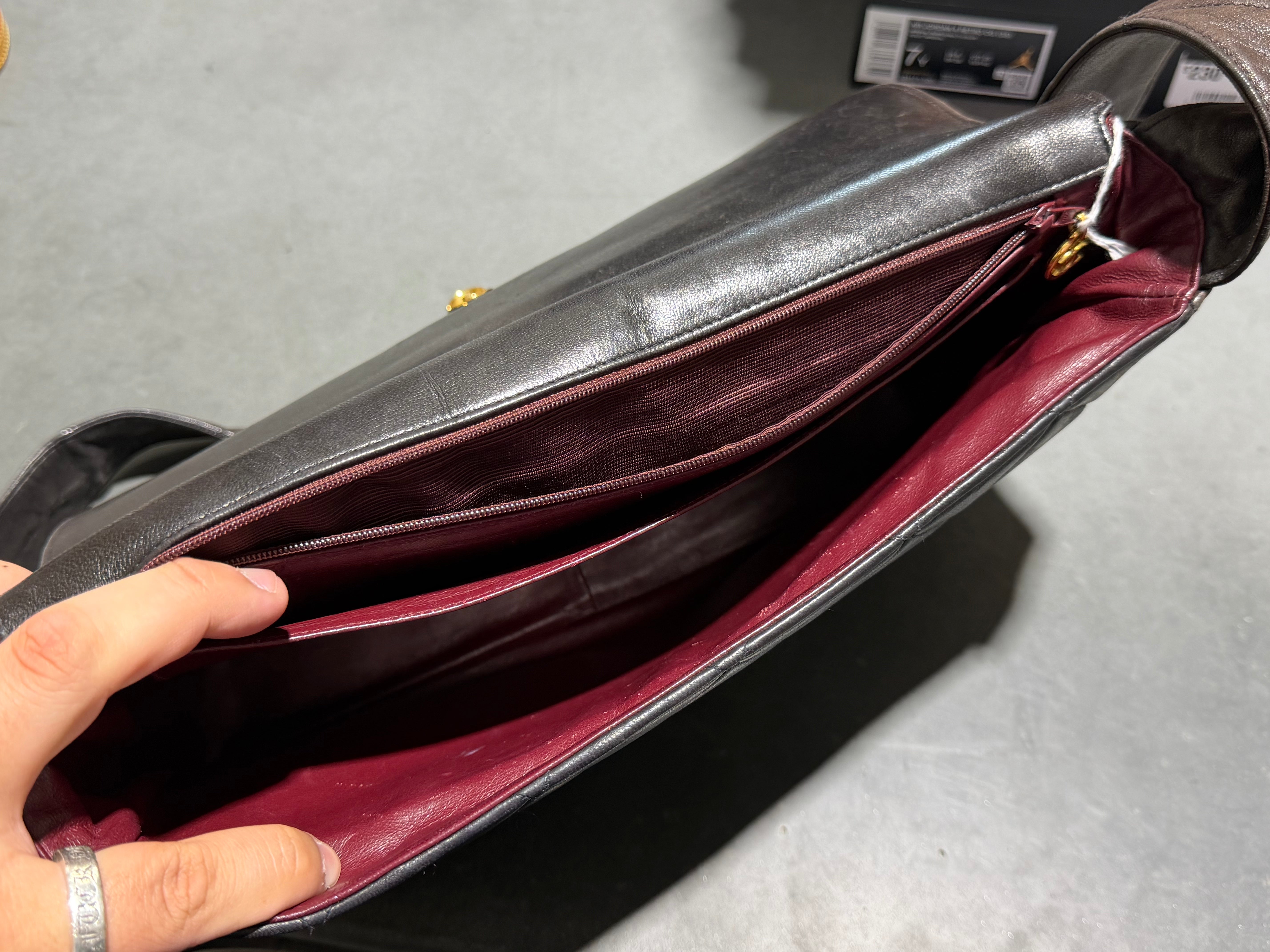 VTG Chanel Quilted Lambskin Shoulder Flap Bag - Brown